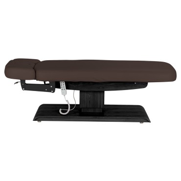 Poltrona SPA Relax Sillon marrone scuro con base nera — vista laterale