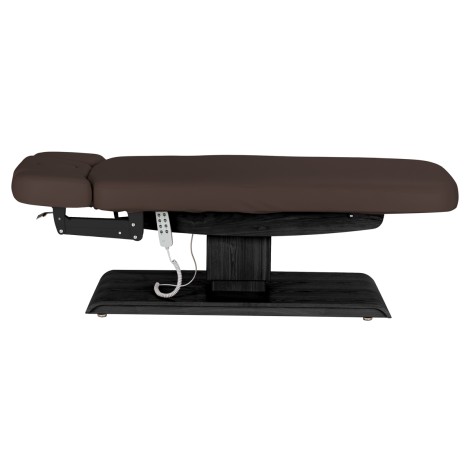 SPA ležaljka Sillon Relax tamno smeđa s crnom bazom — bočni pogled
