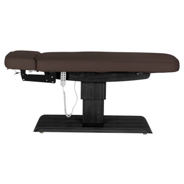 SPA lounger Sillon Relax dark brown with black base — side view