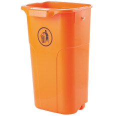 Stedelijke straatmand mand op post of stedelijke bin 50L Wall - Zwart