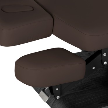SILLON Relax Sillon SPA brun foncé avec base noire — gros plan assise