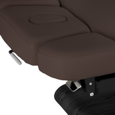 SPA-Liege Sillon Relax Dunkelbraun mit schwarzer Basis — Detailaufnahme Sitz