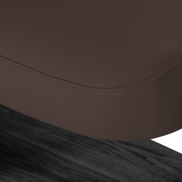 SPA-ligstoel Sillon Relax donkerbruin met zwarte basis — detail zitvlak
