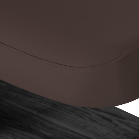 SPA-lounger Sillon Relax mørkebrun med sort base — nærbillede af sæde