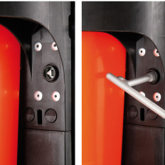 Poubelle de rue urbaine sur poteau ou mur URBAN BIN 50L - orange