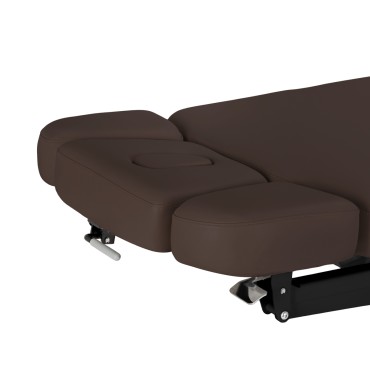 Espreguiçadeira SPA Sillon Relax castanho escuro com base preta — close-up do assento