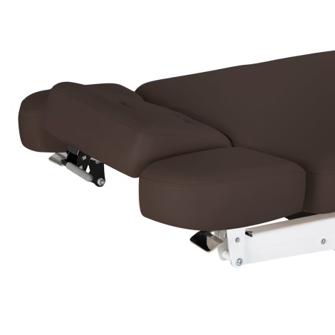 Espreguiçadeira SPA Sillon Relax castanho escuro com base preta — close-up do assento