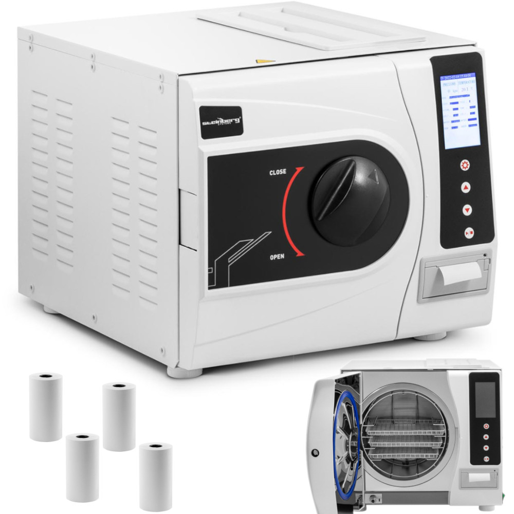 Autoclave de vapor de presión para esterilización de herramientas 6 Programas Impresora BLD LCD 12 L Impresora