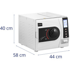 Autoclave à vapeur sous pression pour la stérilisation des instruments, 6 programmes, imprimante, classe B, LCD, 12 l.