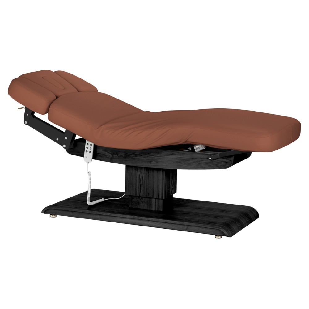 SPA lounger Sillon Relax brown with black base — side view