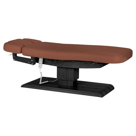Lettino SPA Sillon Relax marrone con base nera — vista laterale