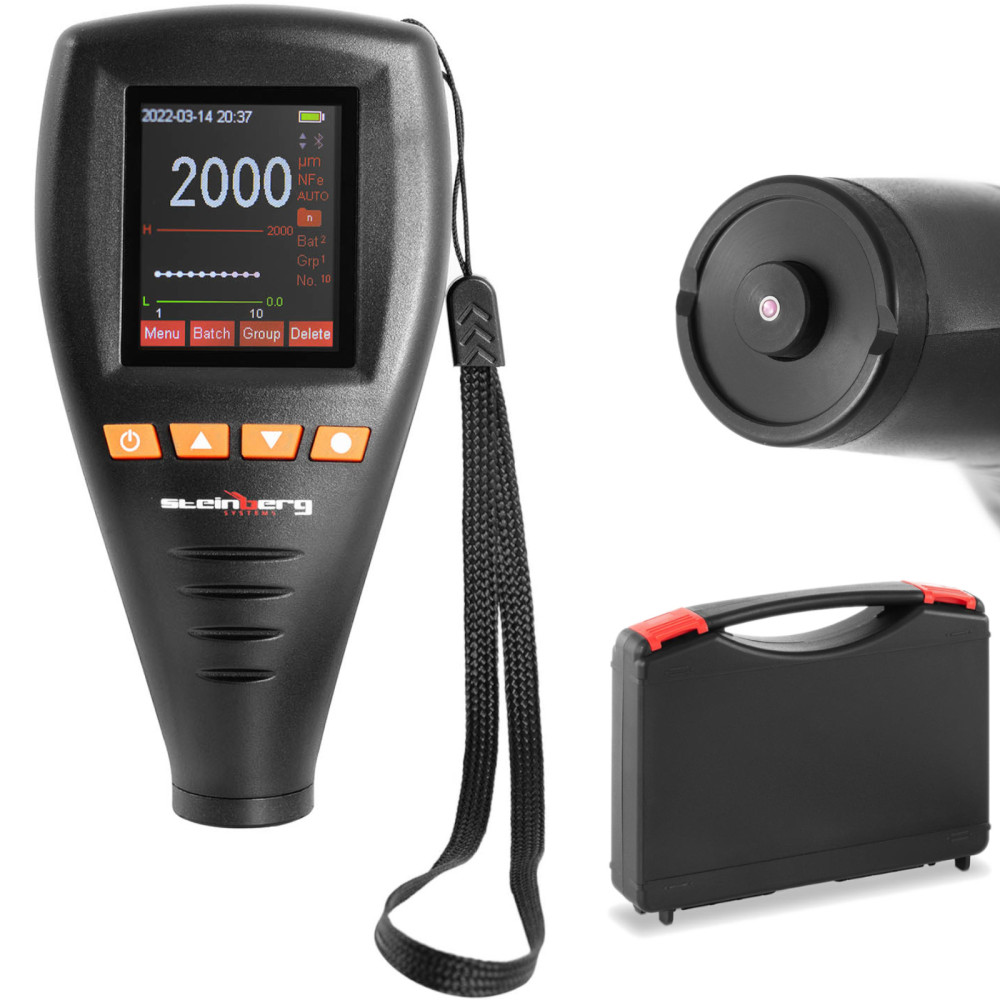 Slāņu slāņa biezuma slāņu skaitītājs ar Bluetooth datu analīzes diapazonu 0-2000 μM + čemodānu