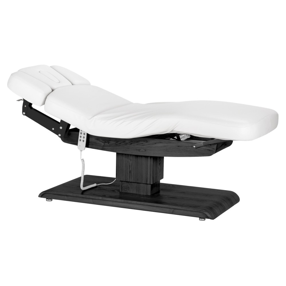 SPA-lepotuoli Sillon Relax valkoinen mustalla jalustalla — sivu
