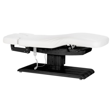 Fauteuil SPA Sillon Relax blanc avec base noire — vue latérale