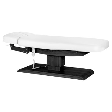 Fauteuil SPA Sillon Relax blanc avec base noire — vue latérale
