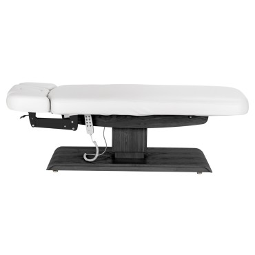 SPA-lounger Sillon Relax hvid med sort base — fra siden