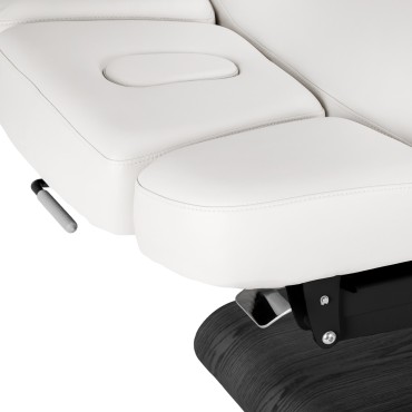 SPA-liggstol Sillon Relax vit med svart bas — närbild av sits