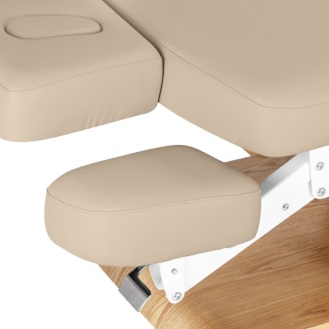 SPA ležaljka Sillon Relax bež s postoljem svijetlo smeđe boje — detaljni prikaz naslona za ruke