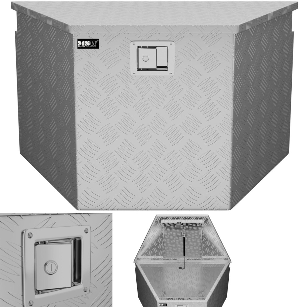 Aluminiumtransportværktøjskasse lukket med en nøgle 150 L 81,5 x 47,5 x 46 cm