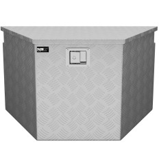 Caja de herramientas de transporte de aluminio cerrado con una llave de 150 l 81.5 x 47.5 x 46 cm