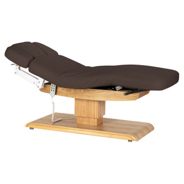 SPA-Liege Sillon Relax Dunkelbraun mit hellbrauner Basis — Seitenansicht