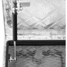 Coffre à outils de transport en aluminium avec serrure, 280 l, 177 x 40 x 40 cm.