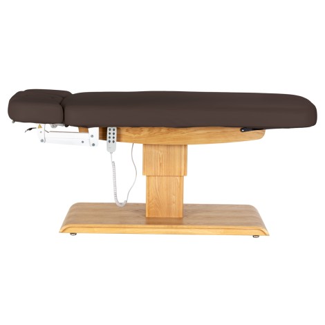 SPA-lounger Sillon Relax donkerbruin met lichtbruine basis — zijaanzicht