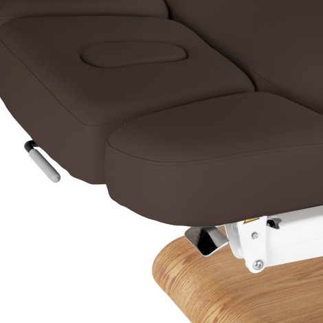 SPA-lounger Sillon Relax donkerbruin met lichtbruine basis — detail zitvlak