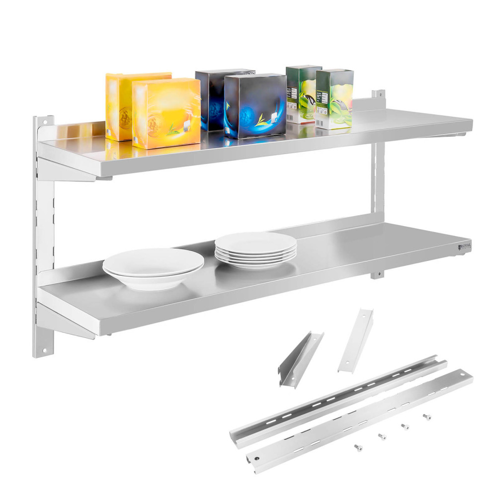 Wall Shelf Double Steel Obesi z 120cm nastavitve