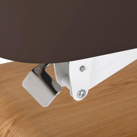 SPA-lounger Sillon Relax donkerbruin met lichtbruine basis — detail handvat