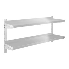 Wall shelf Double steel hanging with 120cm adjustment