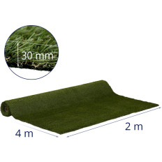 Kunstgras op het terras balkon zacht 30 mm 20/10 cm 200 x 400 cm