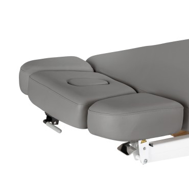 SPA lehátko Sillon Relax sivé s svetlohnedou základňou — detail sedadla