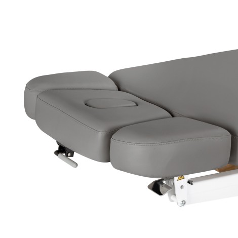 SPA Liege Sillon Relax grau mit hellbraunem Gestell — Detailaufnahme Sitz