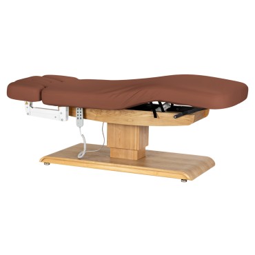 SPA-liggstol Sillon Relax brun med ljusbrun bas — sidosida