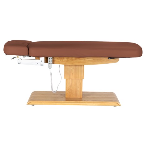 SPA-Liege Sillon Relax braun mit hellbraunem Gestell — Seitenansicht