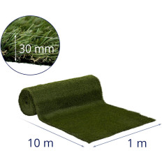 Artificial grass on terrace Balcony Soft 30 mm 20/10 cm 100 x 1000 cm