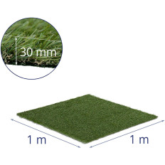 Kunstgras op het terras balkon zacht 30 mm 14/10 cm 100 x 100 cm