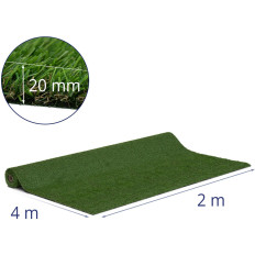 Artificial grass on a terrace Balcony Soft 20 mm 13/10 cm 200 x 400 cm