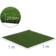 Artificial grass on terrace Balcony Soft 20 mm 13/10 cm 100 x 100 cm