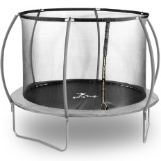 Trampoline de jardin avec filet et protection pour ressorts d'un diamètre de 305 cm, pour un poids maximum de 100 kg, noire et g