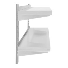 Étagère murale en acier suspendue double avec réglage de 140 cm