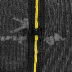 Garden trampoline with grid and cover for springs Wed. 305 cm to 100 kg black and gray