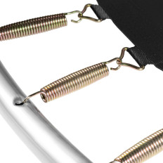 Hage trampolin med rutenett og deksel for fjærer onsdag 244 cm til 80 kg svart og grønt