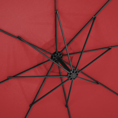 Dārza lietussargs uz boom apaļš noliecot trešdien. 300 cm Burgundija