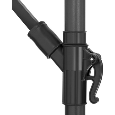 Ομπρέλα στον κήπο σε μια βραχίονα στρογγυλά κλίση. 300 cm μπορντό