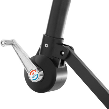 Gartenregenschirm auf einem Boom-runden Kippzifall. 300 cm Burgund