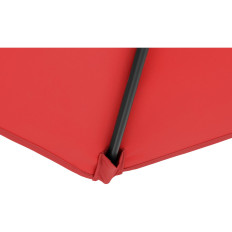 Parasol de jardin rond grand inclinable avec manivelle diamètre 300 cm rouge