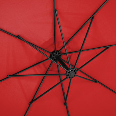 Garden umbrella on a boom round tilting wed. 300 cm red
