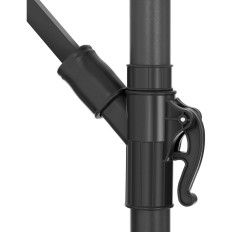 Garden umbrella on a boom round tilting wed. 300 cm red